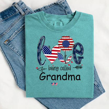 Comfort Colors® Love Grandma Life Usa, Custom Mom, Grandma With Grandkids, Gift for Grandma