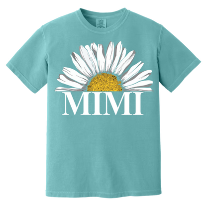 Personalized Mimi And Grandkids Daisy , Mother's Day Gift Grandma Comfort Colors T-Shirt
