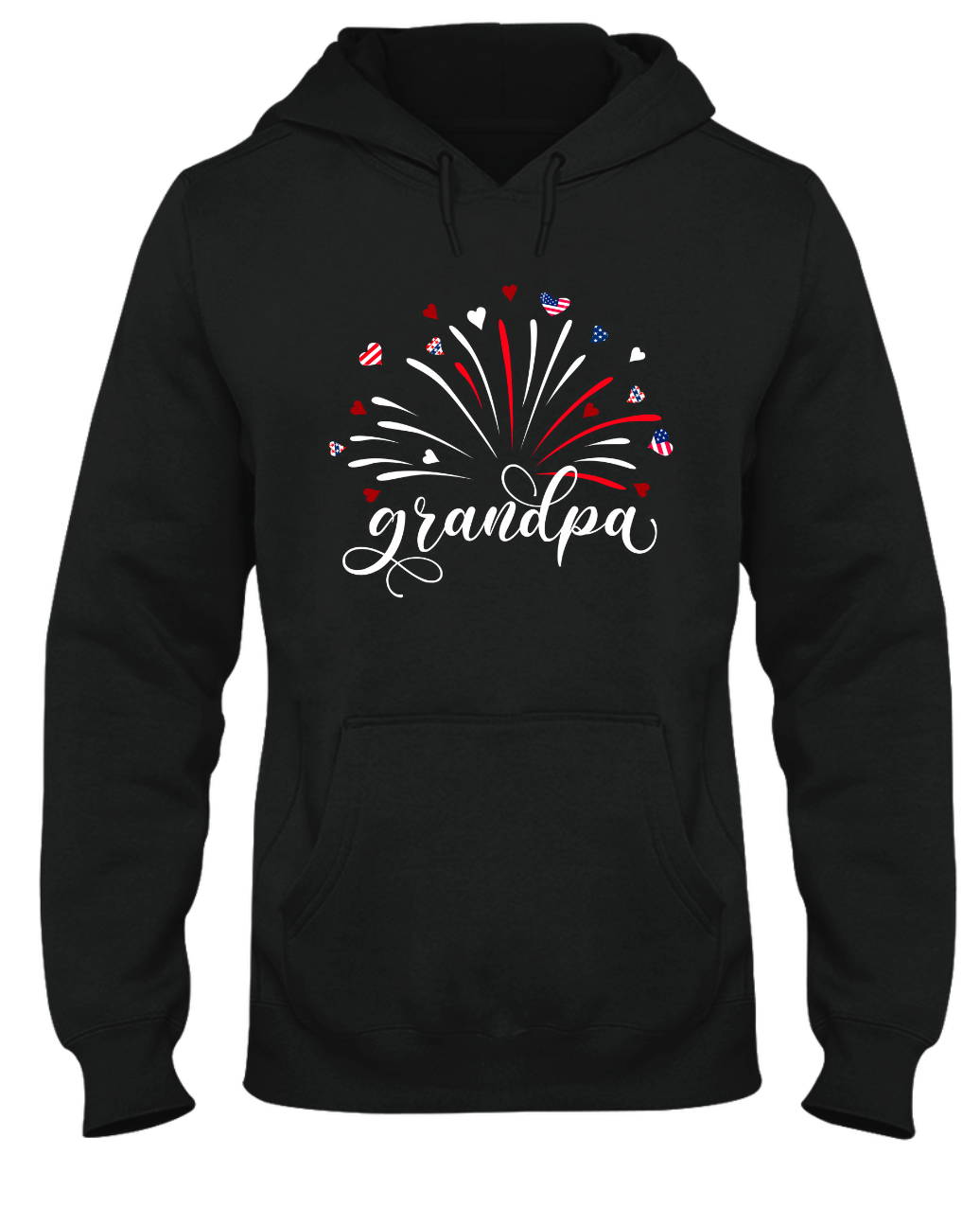 Firework America Flag Grandpa And Kids T-Shirt