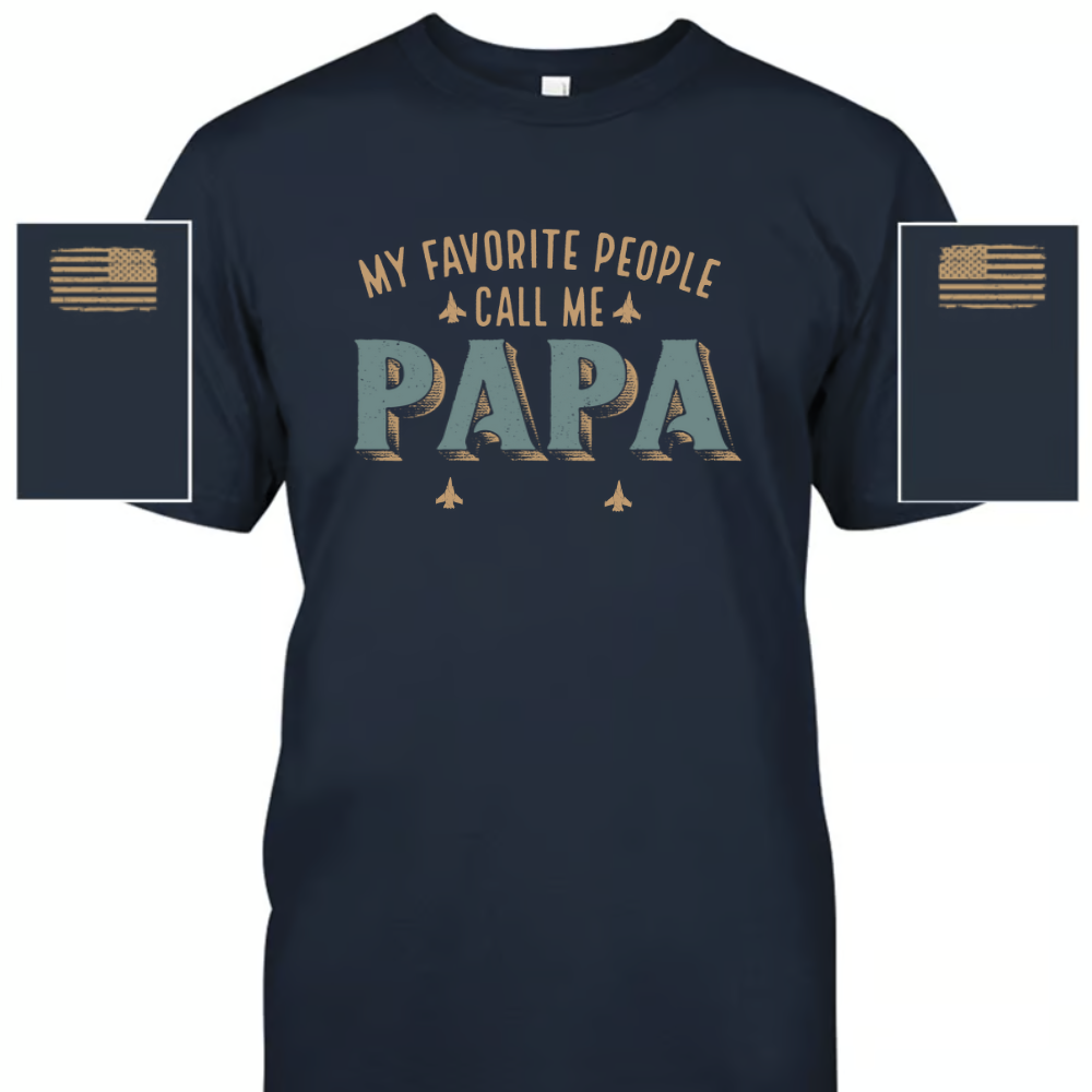 My Favorite People Call Me Papa And Grandkids Father's Day T-Shirt