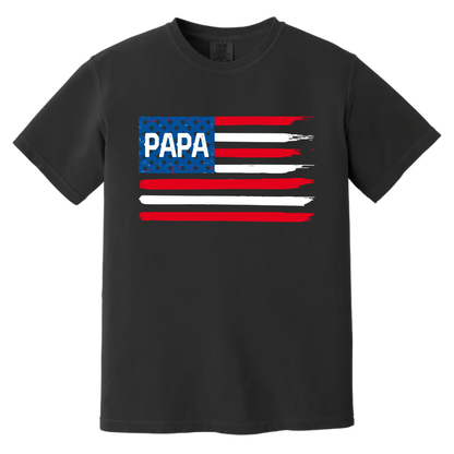 Personalized Papa with grandkids Flag US
