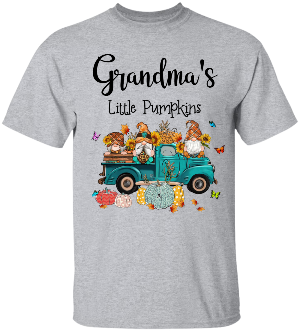 godmerch Personalized Grandma's Little Pumpkins And Grandkids CTH01 T-Shirt