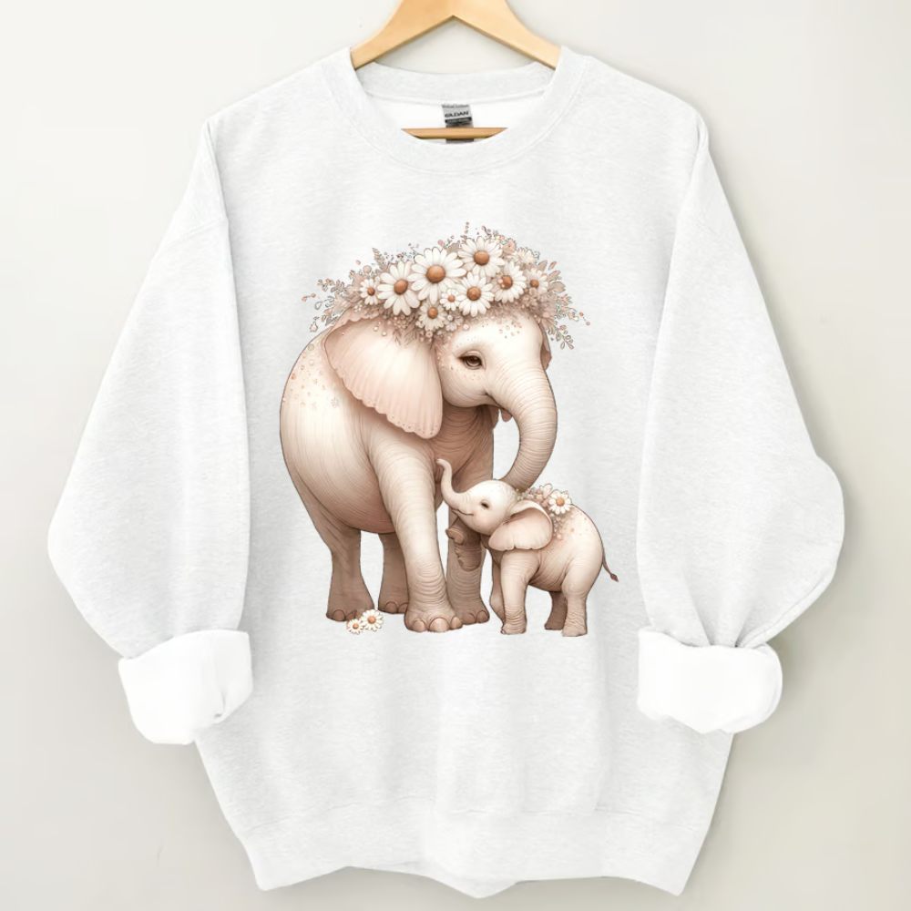 Custom Grandma Elephant And Grandkids Sweatshirt