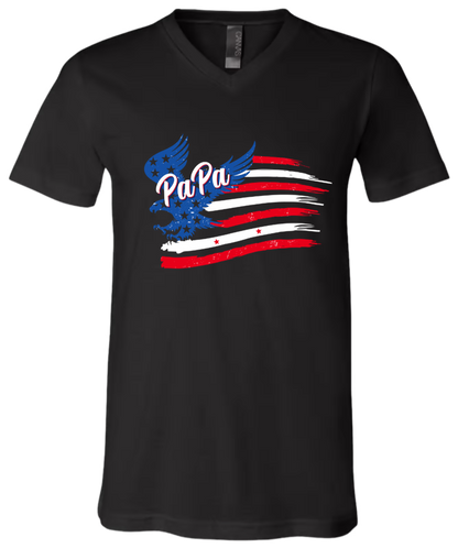 Comfort Colors® Papa with Grandkids Names 4th Of July G09 T-Shirt