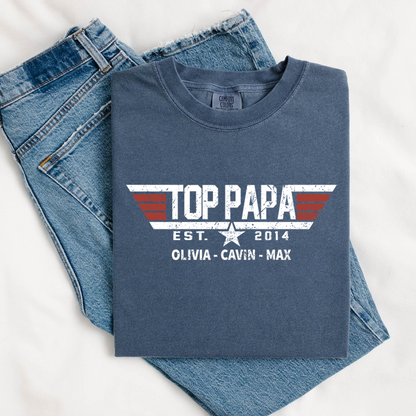 Comfort Colors®Top Dad Shirt, Father's Day Gift, For Grandpa And Children