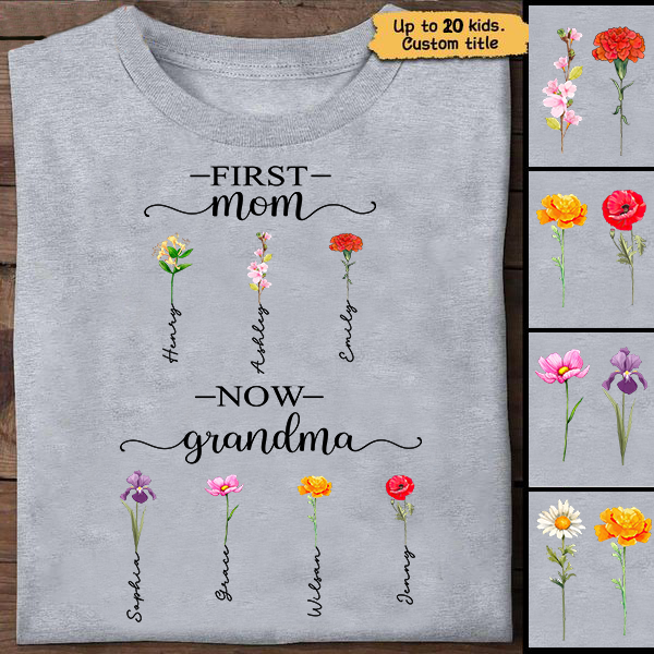 First Mom Now Grandma Flower And Grandkids