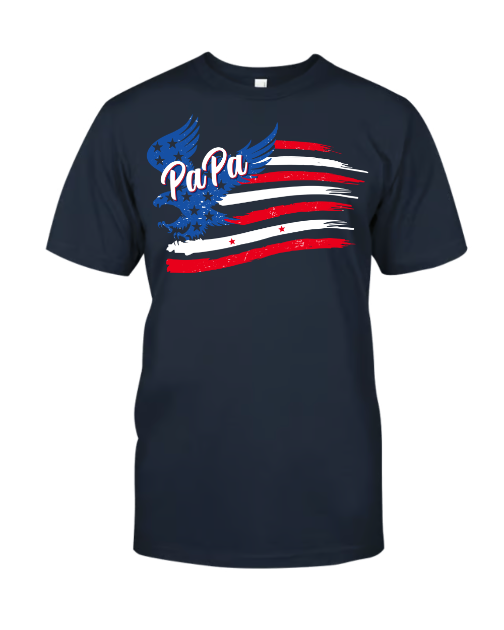 Personalized Papa Shirt, Custom Papa with Grandkids Names 4th Of July T-Shirt, Father's Day Independence Day Shirt