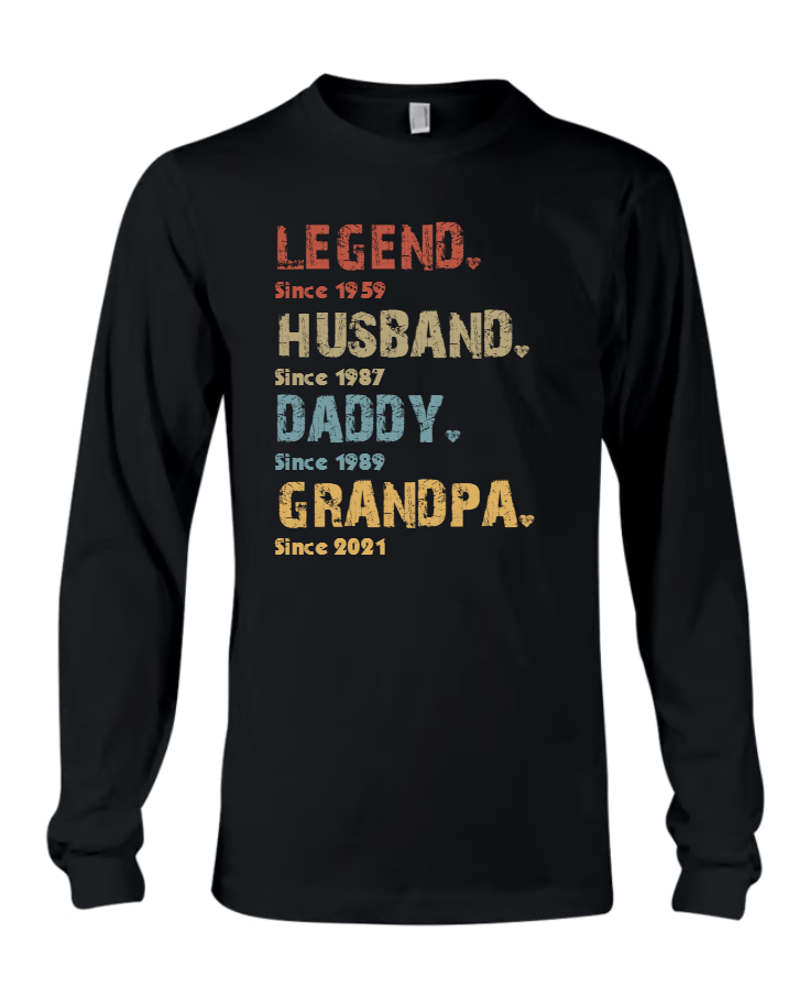 Personalized Papa Shirt Legend Husband Dad Grandpa Custom Grandpa Papa Dad Pops Shirt Father's Day Shirt T-Shirt