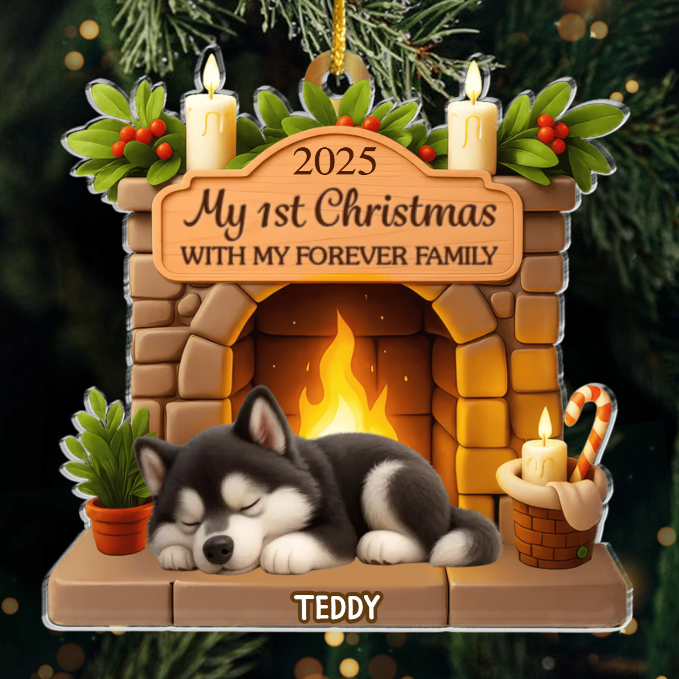 Custom Alaskan Malamute Acrylic Ornament, Custom Pet Design, Unique Christmas Gift for Dog Moms, Dads & Animal Lovers Ornament