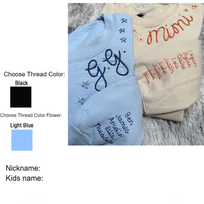 Custom Hand Embroidered Stitched CTH01 Sweatshirt