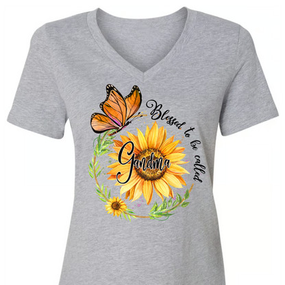 Blessed To Be Called Grandma Sunflower Butterfly