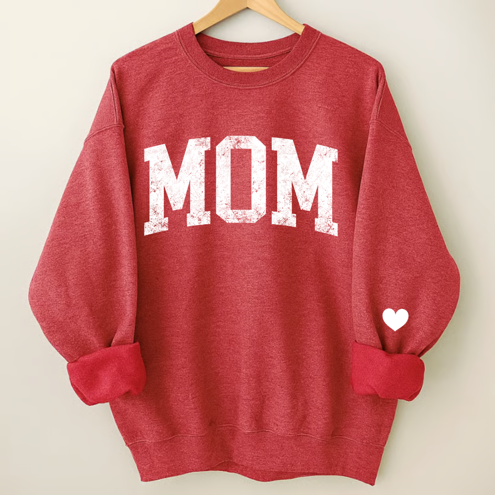 Personalized Mom Est. 2025 Sweatshirt – Custom Name Sleeve, Cozy Christmas Gift for New Moms