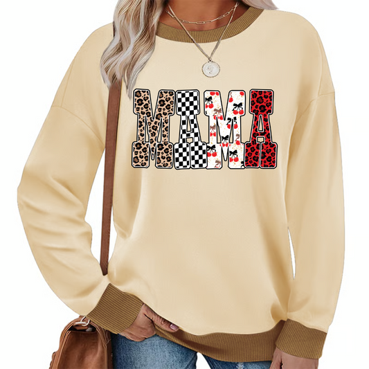 Trendy Mama Mini Nana Leopard Checker Cherry Letters Personalized Gift Shirt