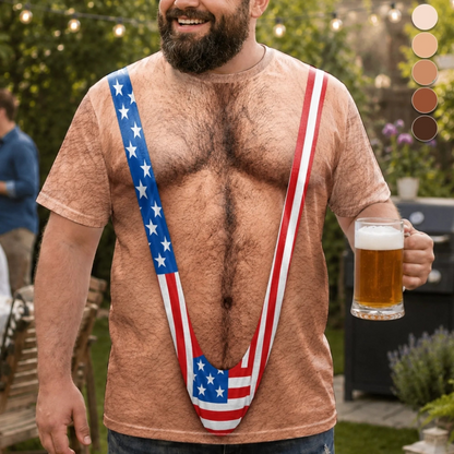 Custom T-shirt - Personalized Funny Gifts For Men - Red White And Ready To Party 3D T-Shirt