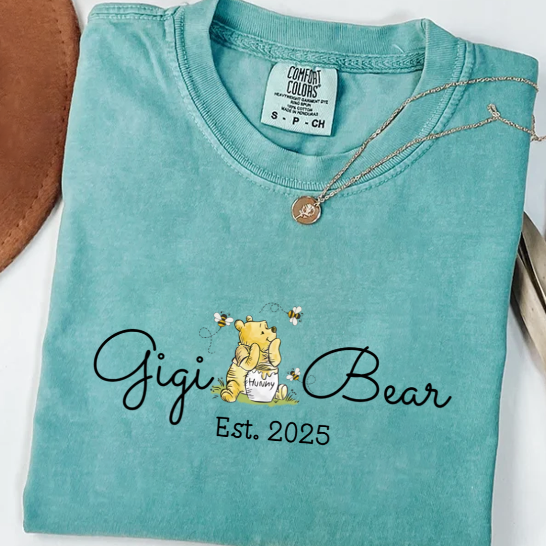 Gigi Bear T-Shirt - Cute Gift for New Grandma, Est. 2025