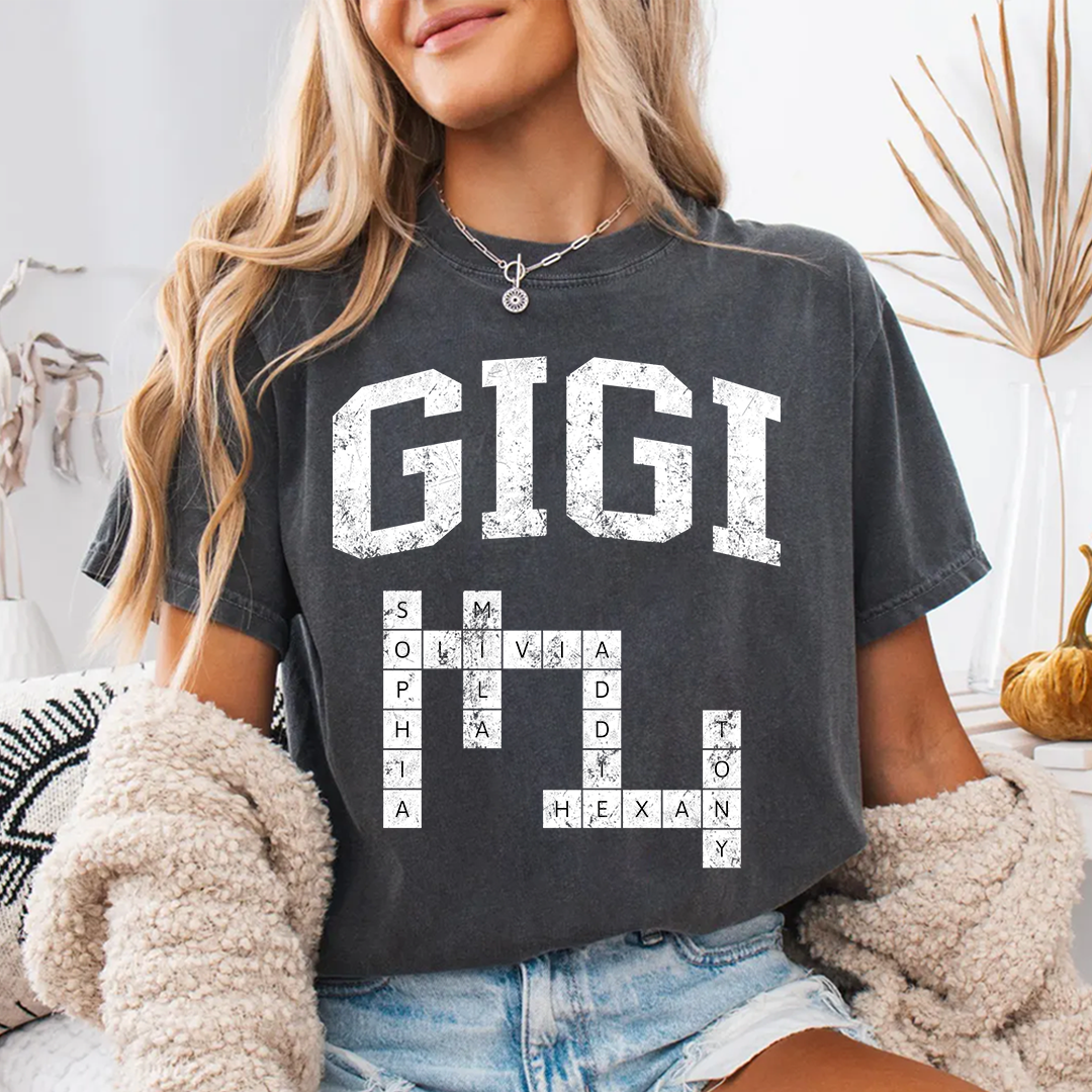 Custom Grandma Crossword Valentine Personalized Gigi Mimi Nana Mama Grandkids Name