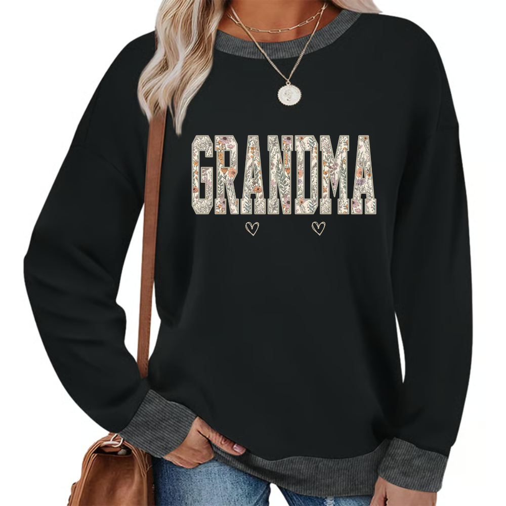 Comfort Colors® Personalized Grandma T-Shirt with Kids Names – Wildflower Letters Gift for Nana, Gigi, Mimi