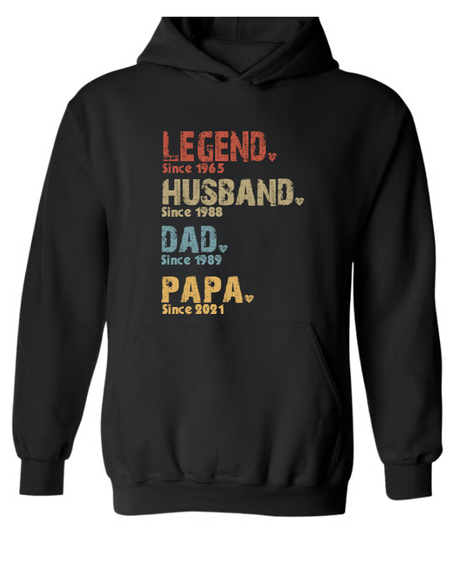 Legend Husband Dad Papa Since, Gift Father's Day