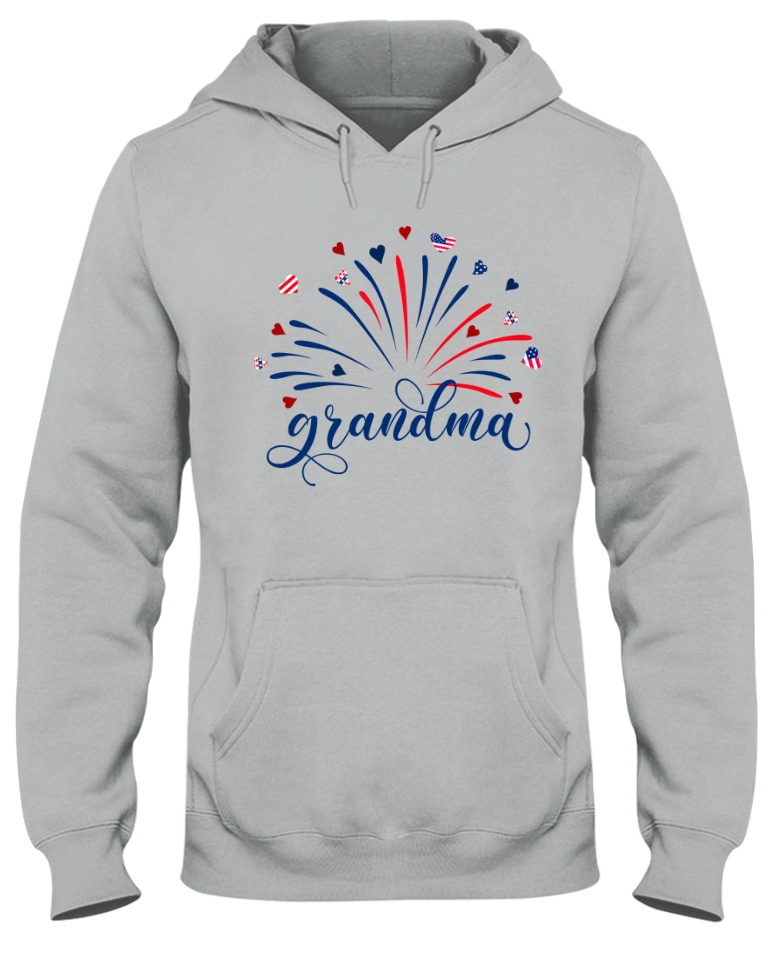 Firework America Flag Grandma And Kids Copy