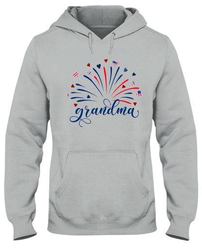Firework America Flag Grandma And Kids Copy