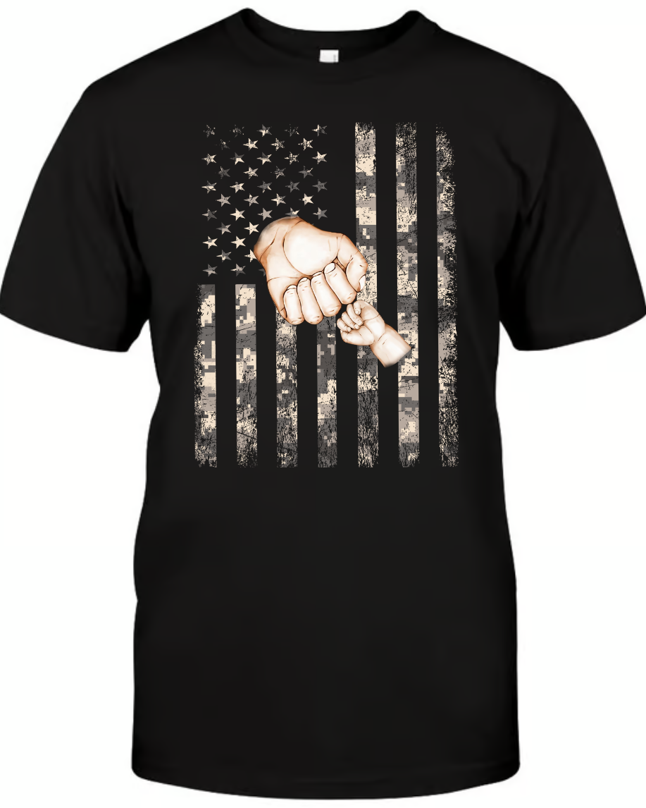 Personalized Father's Day Shirt Grandpa And Kid Fist Bump Custom Dad Grandpa Papa