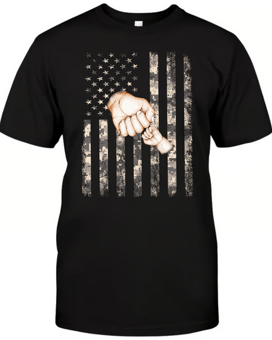 Personalized Father's Day Shirt Grandpa And Kid Fist Bump Custom Dad Grandpa Papa