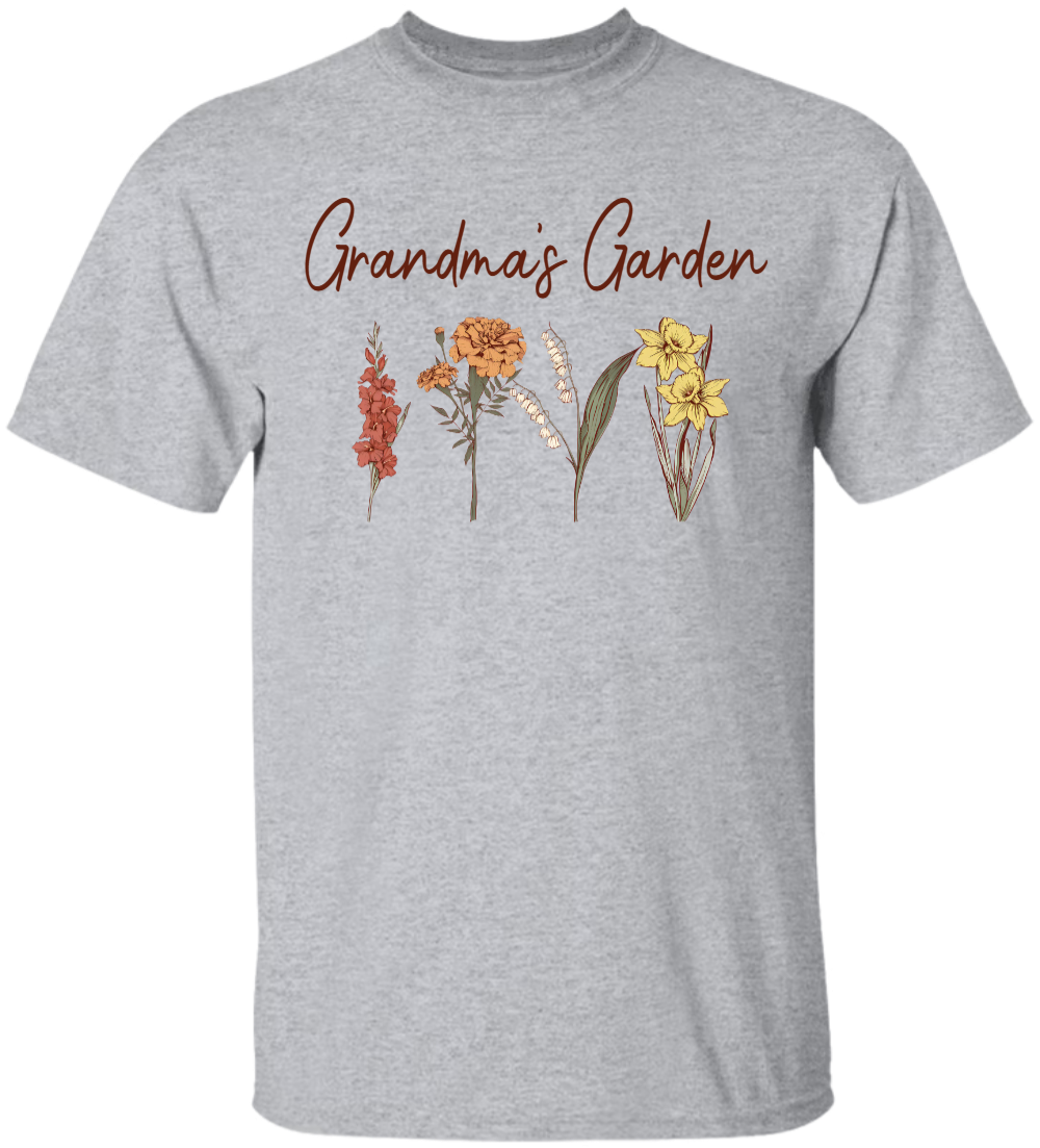 Grandma's Garden Sweatshirt, Custom Birthflower Sweatshirt, Gift for Grandma, Love Grows Here, Mom's Garden