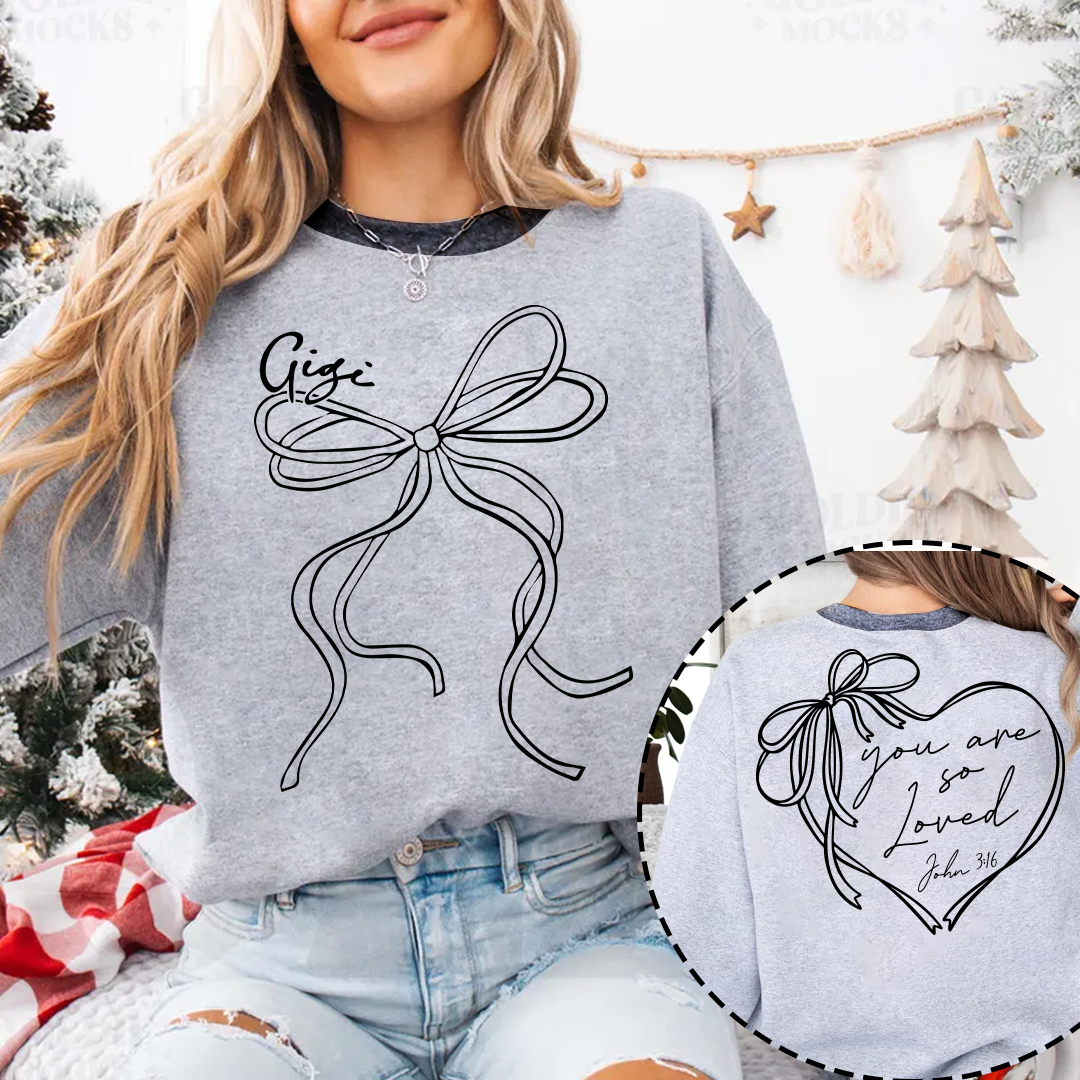 Coquette Bow Custom Gigi - You Are So Loved Jesus Valentine