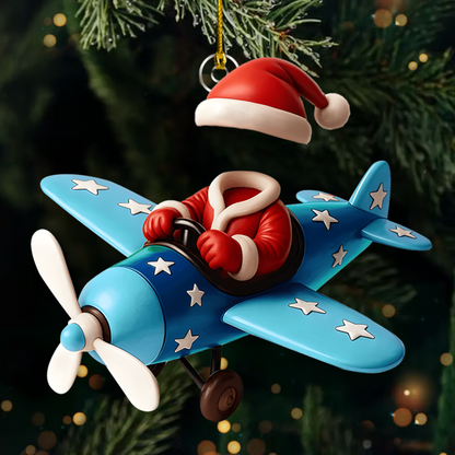 Personalized Baby Pilot Ornament 2025 – Custom Photo & Name Airplane Ornament, Baby’s First Christmas Gift Ornament
