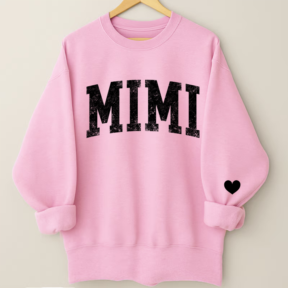 Personalized Nana Est And Kids Women Oversized Sweatshirts Thumbhole Long Sleeve, Thumbhole Fall Side Slit Pullover