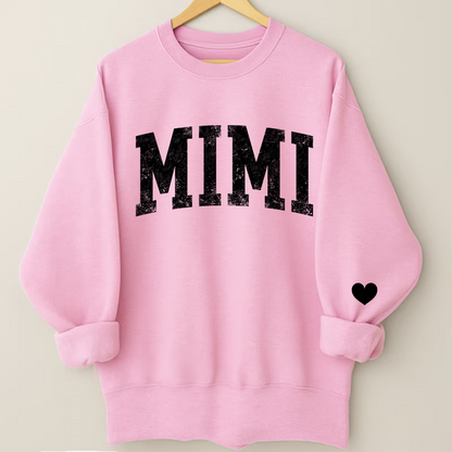 Personalized Nana Est And Kids Women Oversized Sweatshirts Thumbhole Long Sleeve, Thumbhole Fall Side Slit Pullover