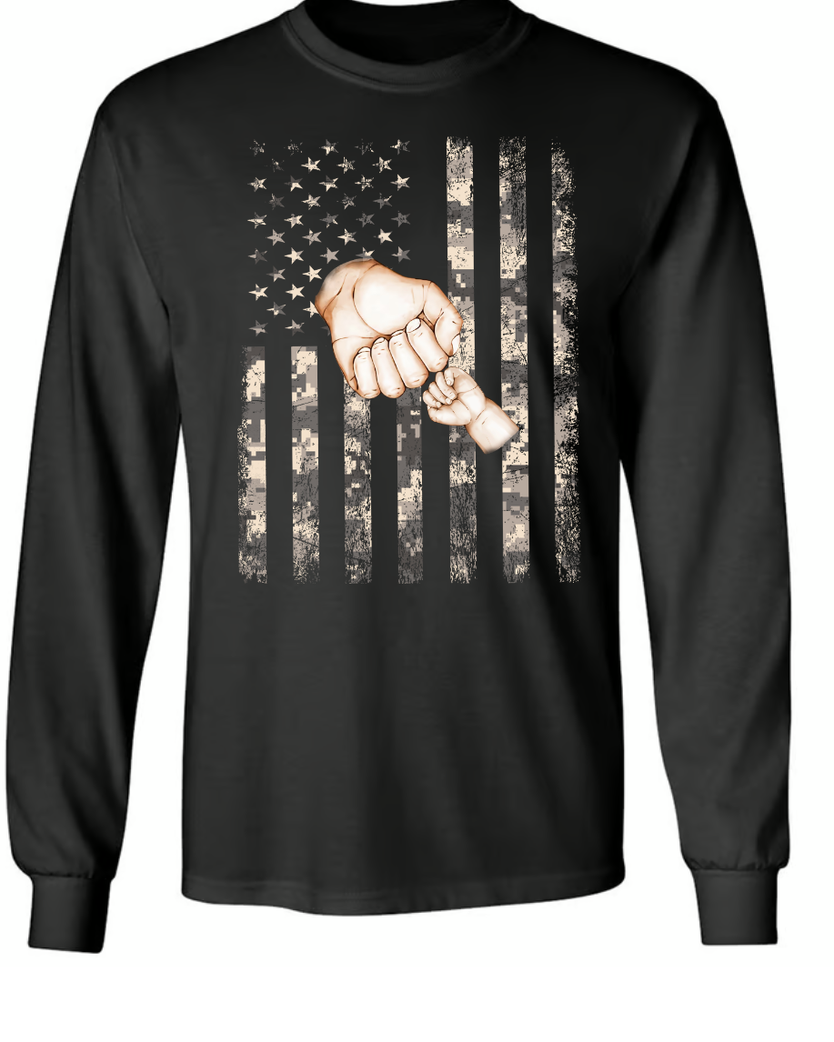Personalized Father's Day Shirt Grandpa And Kid Fist Bump Custom Dad Grandpa Papa