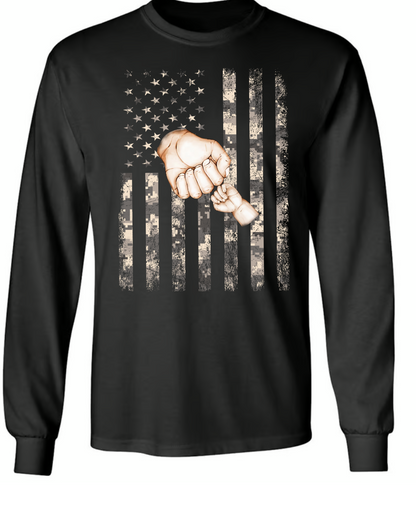 Personalized Father's Day Shirt Grandpa And Kid Fist Bump Custom Dad Grandpa Papa