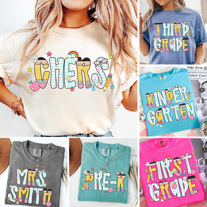 Chers Teacher Shirt - Custom Grade Level Back to School Tee for Teachers