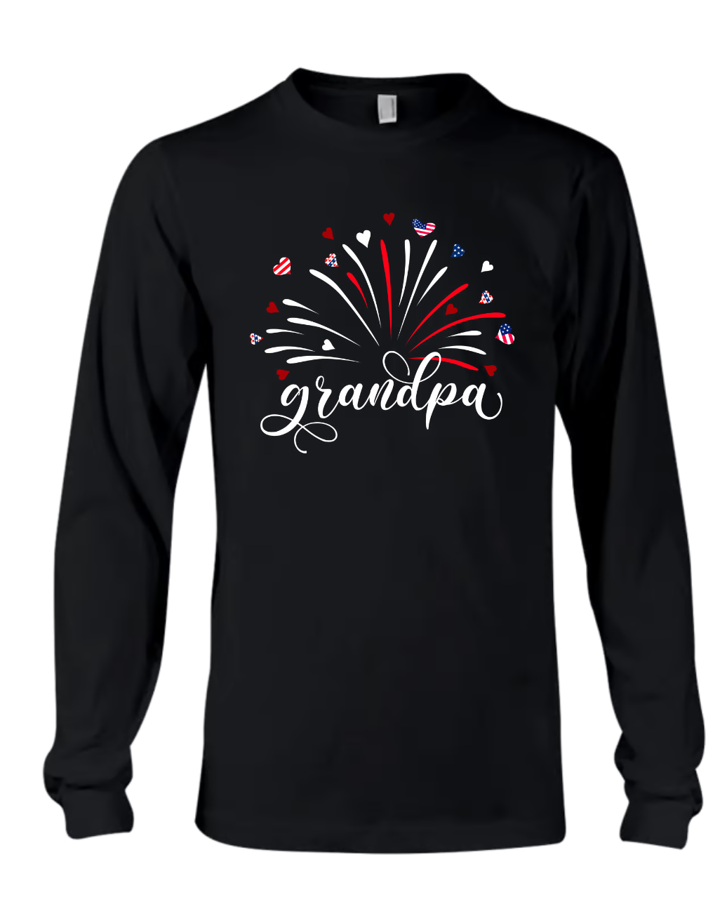 Firework America Flag Grandpa And Kids T-Shirt