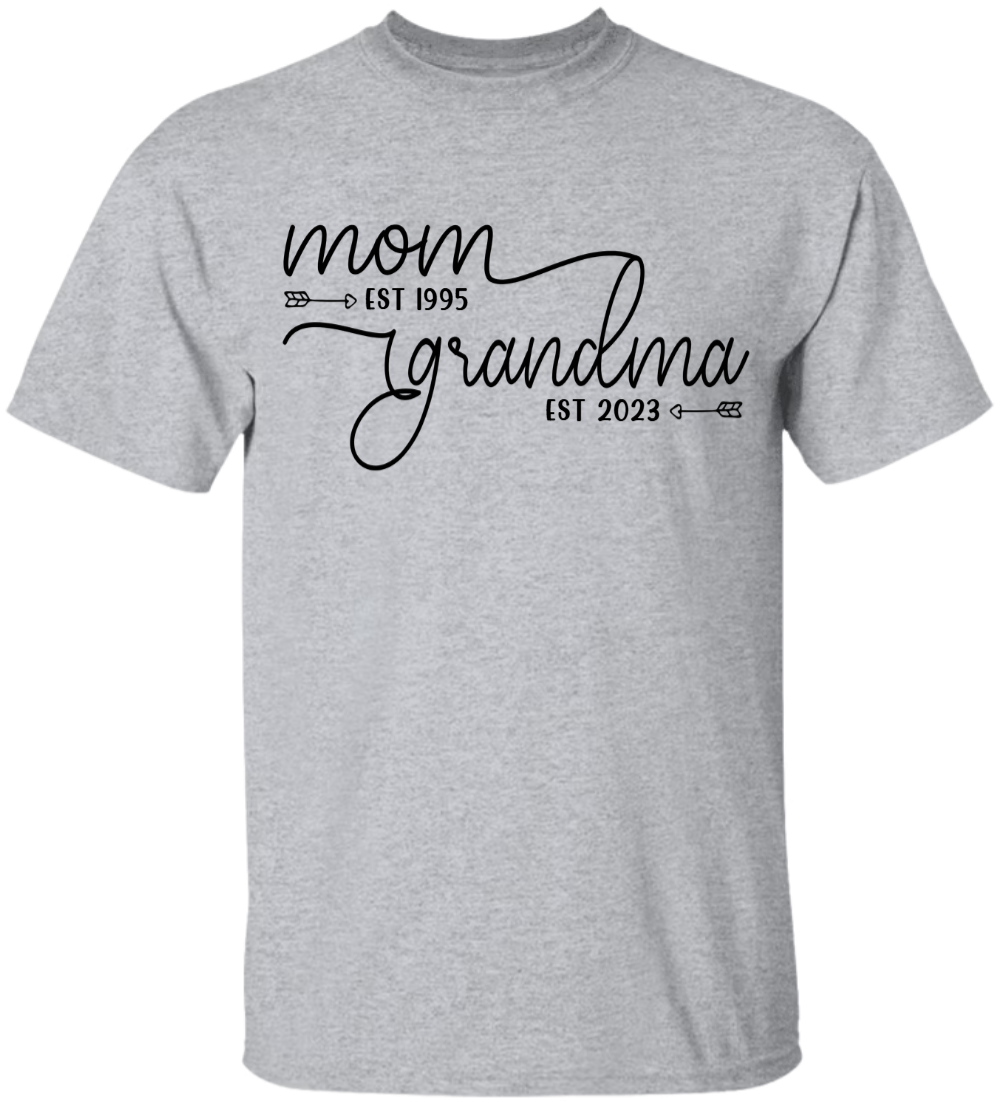 Personalized Mom Est Grandma Est Shirt, Custom Mom Grandma Est Shirt, Gift For Grandma, Mother's Day Gift TH