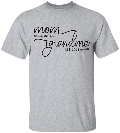 Personalized Mom Est Grandma Est Shirt, Custom Mom Grandma Est Shirt, Gift For Grandma, Mother's Day Gift TH