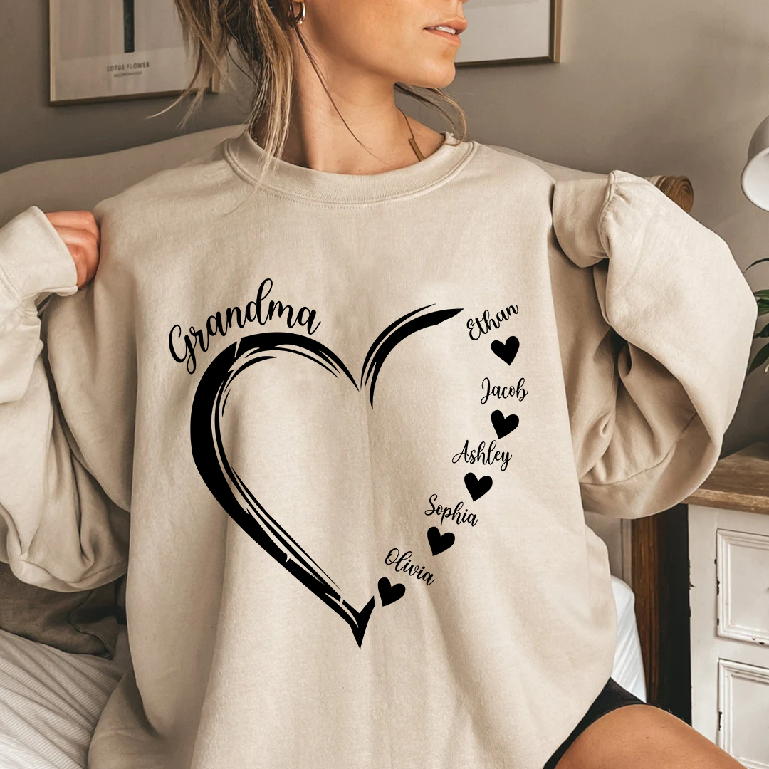 Grandma and Grandkids Hearts, Gift For Grandma
