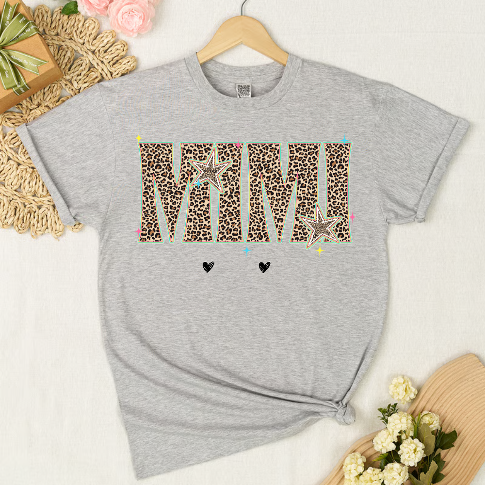 Comfort Colors® T-shirt Leopard Salty Mimi, Trendy Summer Mimi and Grandkids