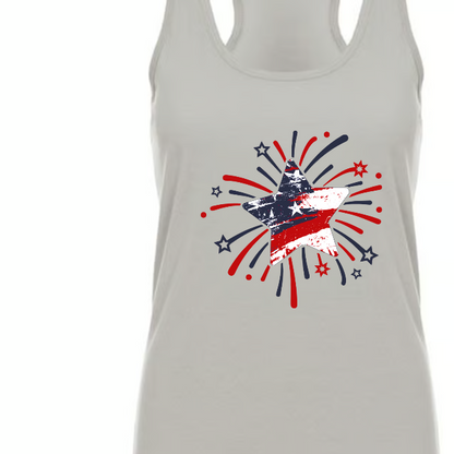 Mom and Kids Firework American Flag CTH01