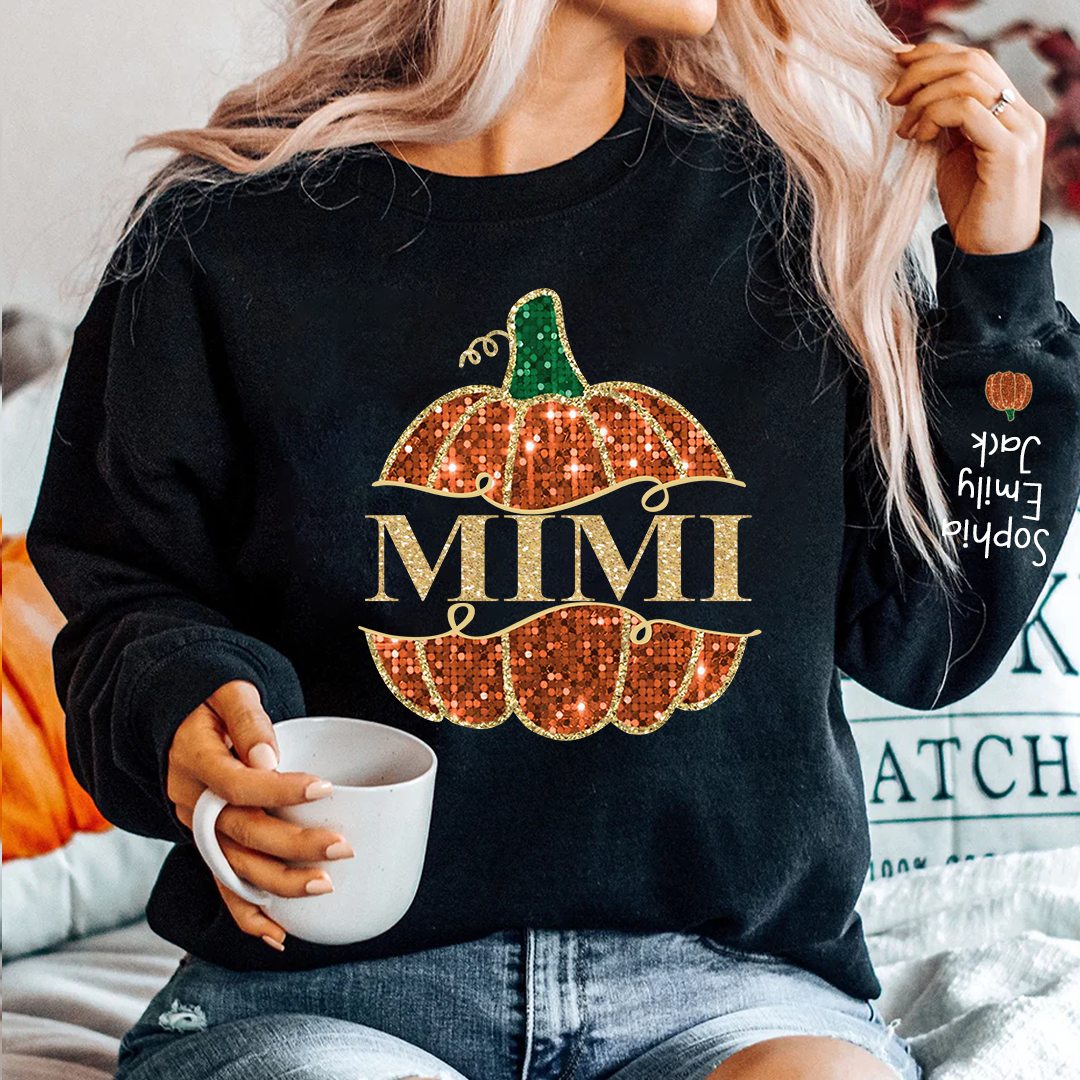 Mimi Pumpkin And Grandkids Autumn Sweatshirt