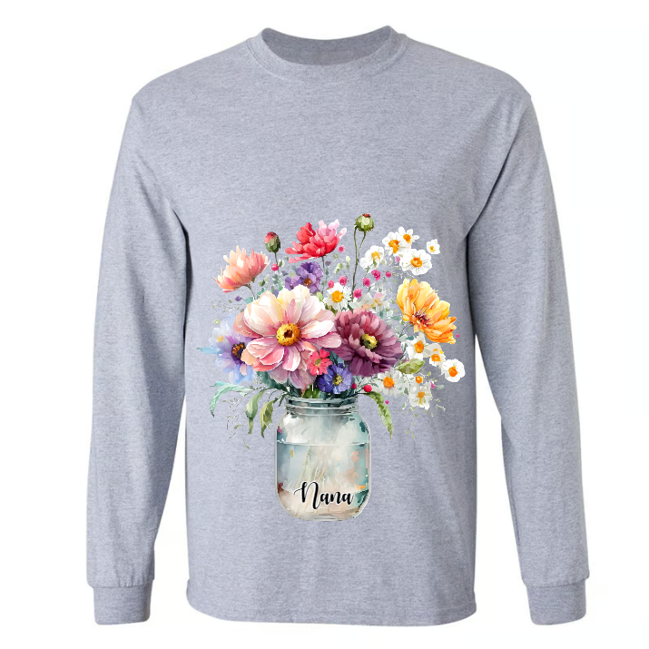 Mother's Day Gift, Vase of Flowers Gift for Grandma Nana Mimi CTH01