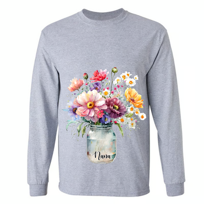 Mother's Day Gift, Vase of Flowers Gift for Grandma Nana Mimi CTH01