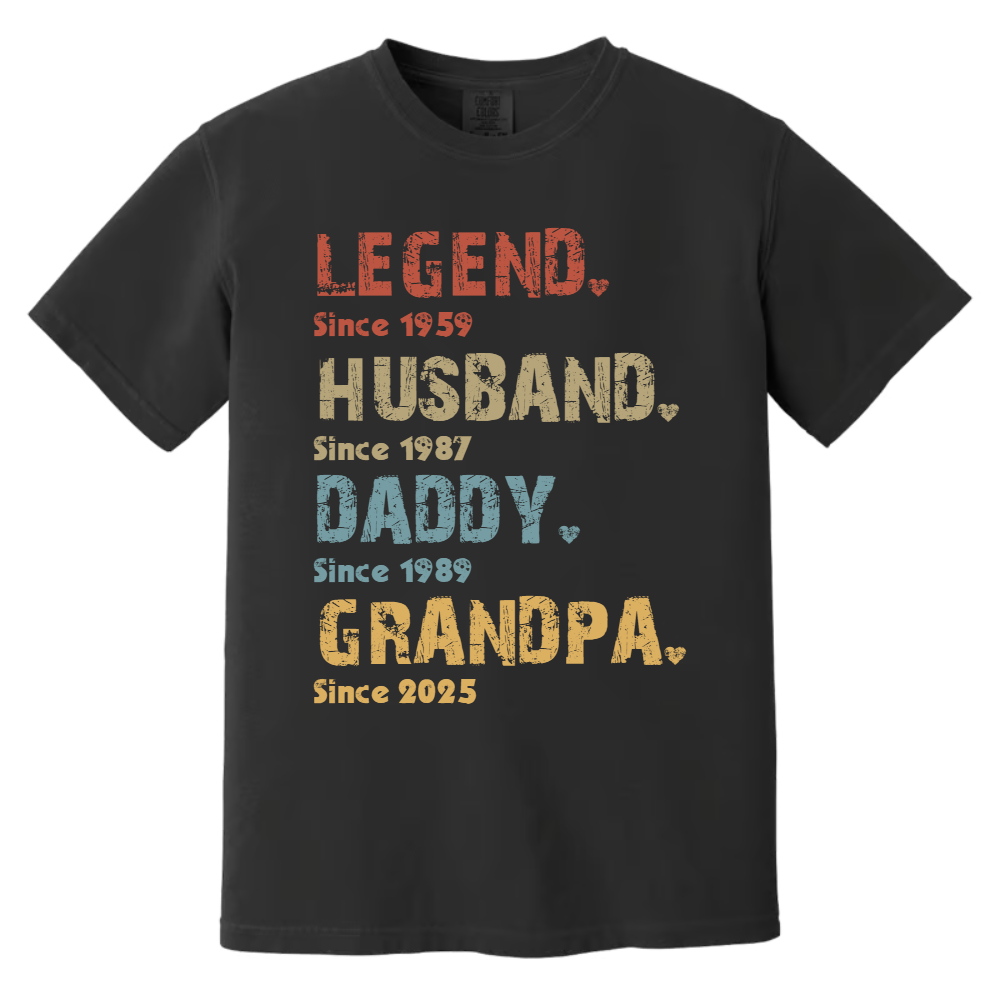 Legend, Husband, Dad And Papa Since - Family Personalized Custom
