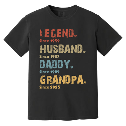 Legend, Husband, Dad And Papa Since - Family Personalized Custom