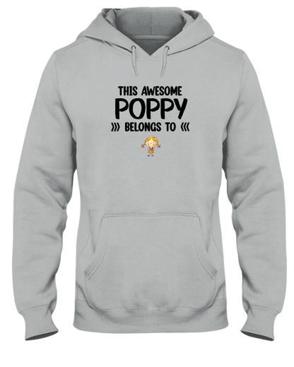 This Awesome Poppy Belongs To, Custom Poppy And Kids, Grandpa Gift TH