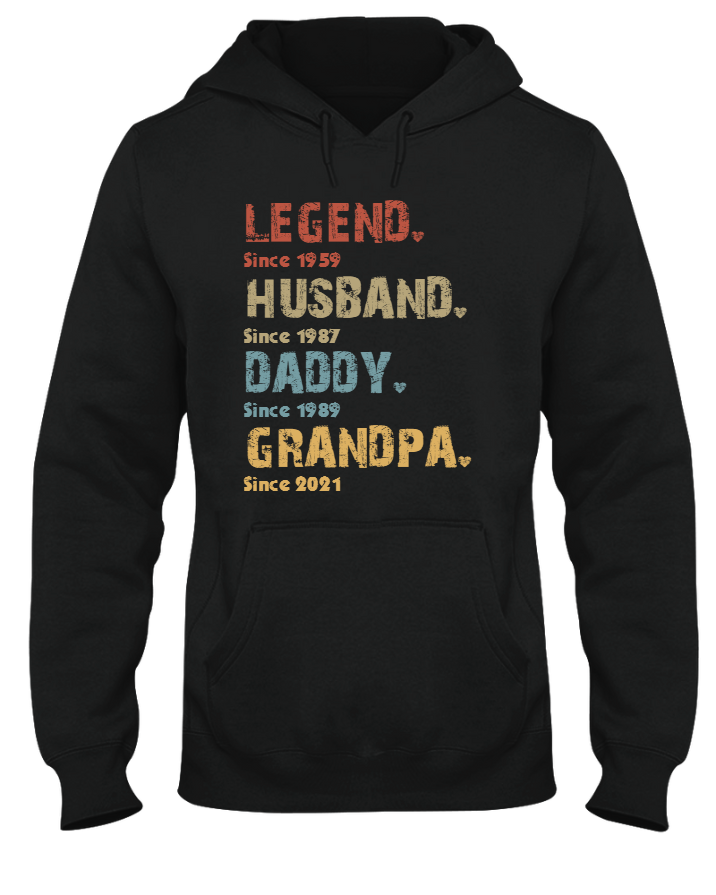Personalized Papa Shirt Legend Husband Dad Grandpa Custom Grandpa Papa Dad Pops Shirt Father's Day Shirt T-Shirt
