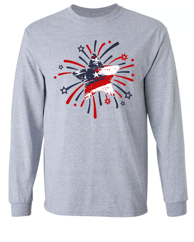 Mom and Kids Firework American Flag CTH01