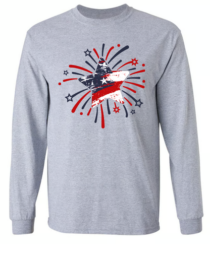 Mom and Kids Firework American Flag CTH01