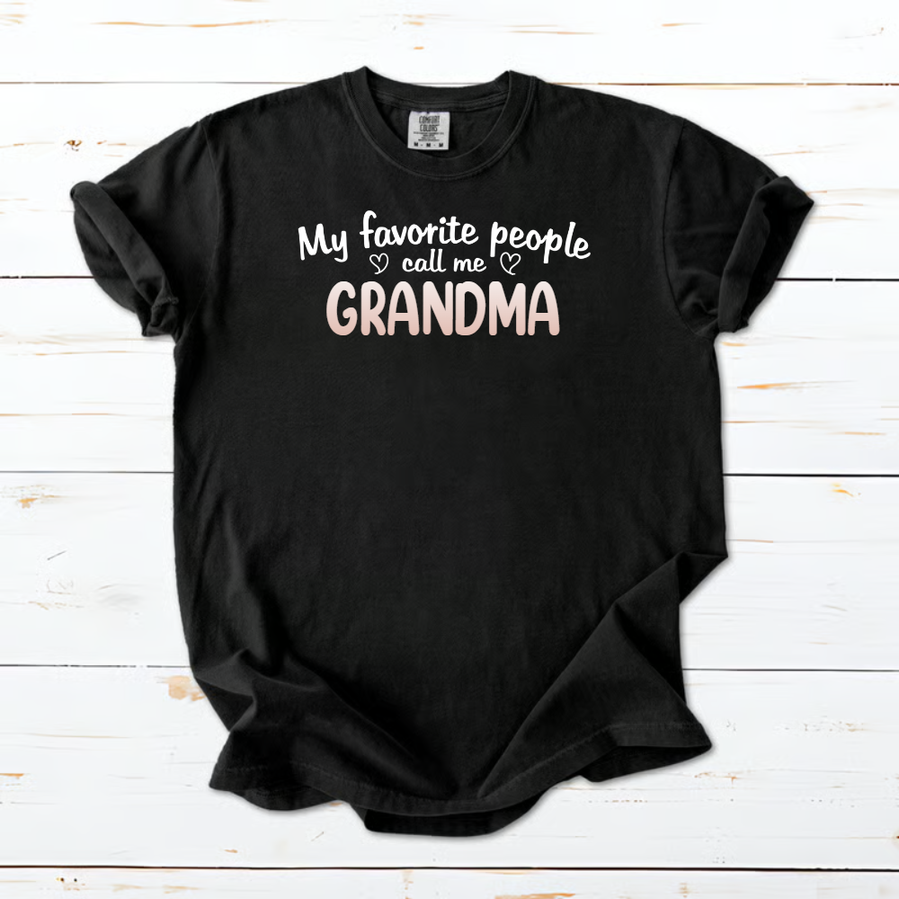 Comfort Colors Favorite People Call Me Grandma Word Search Puzzle - Personalized Shirt Comfort Colors